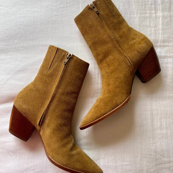 Matisse Caty Ankle Boots Fawn Suede 6.5 - Picture 2 of 11